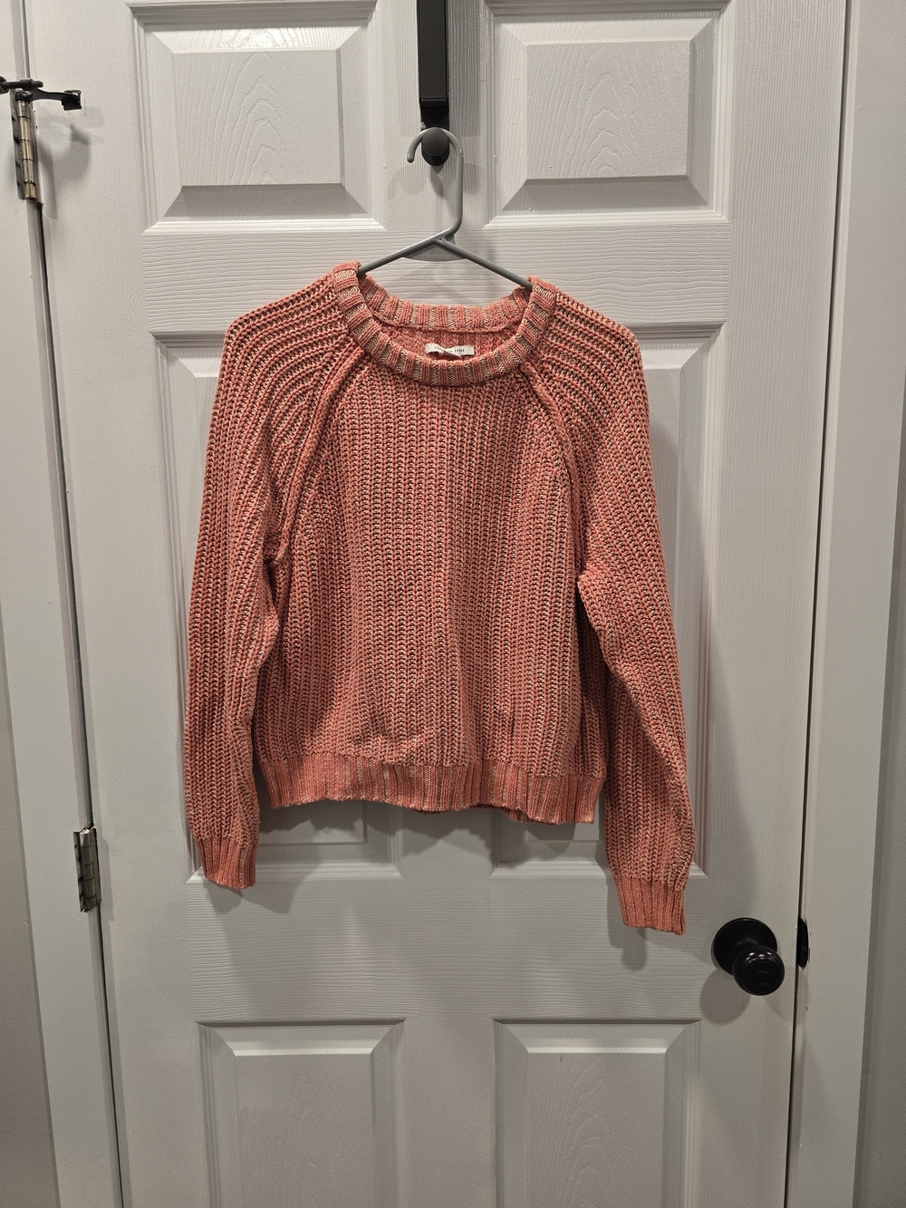American Eagle Outfitters Chunky Crewneck Sweater in Coral